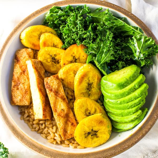 Plantain Tofu Bowl
